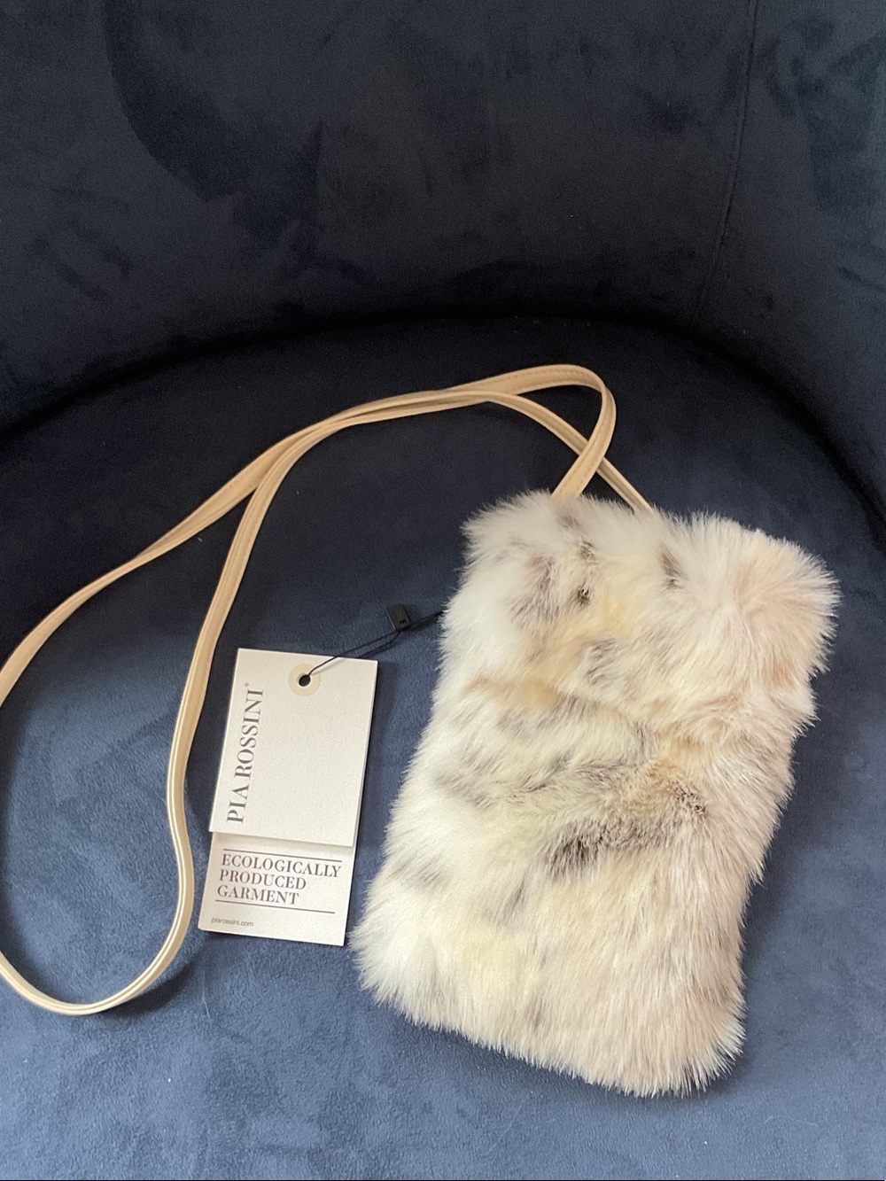 PLA Rossini Beige Faux Fur Crossbody